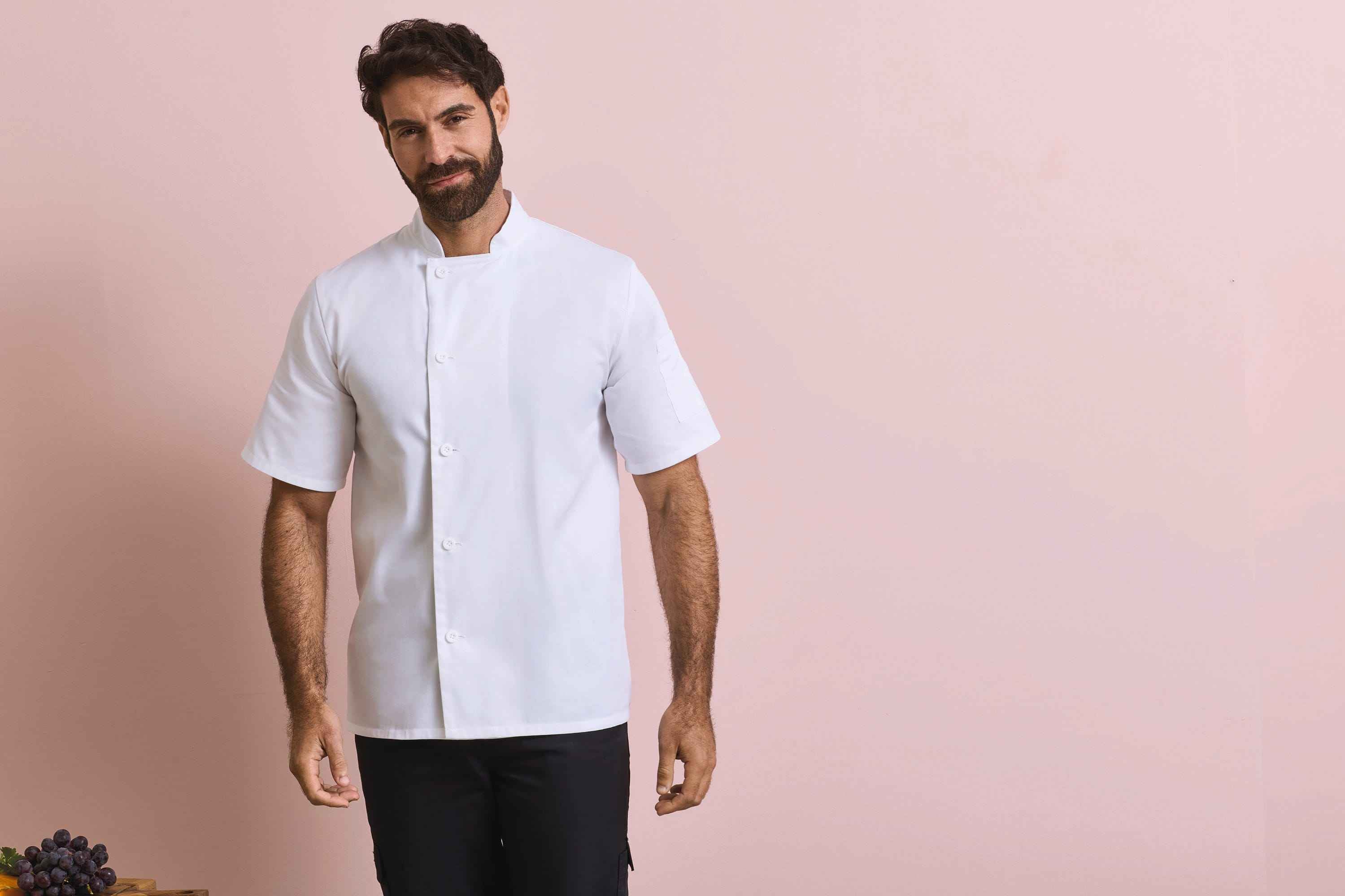 PR900 - Veste chef cuisinier manches courtes 