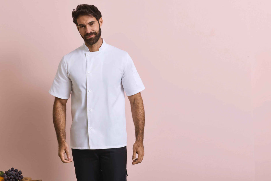 PR900 - Veste chef cuisinier manches courtes 