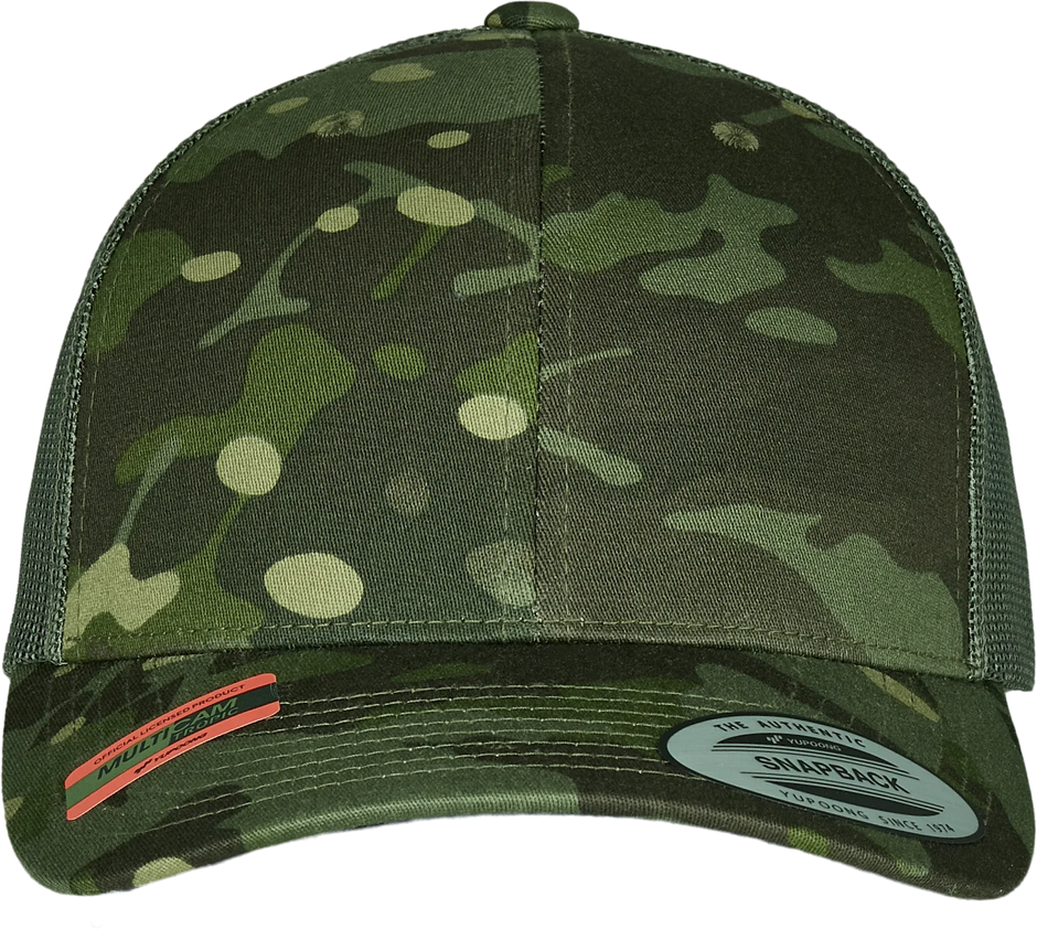 FL6606MC - Casquette retro trucker multicam - Occifloc