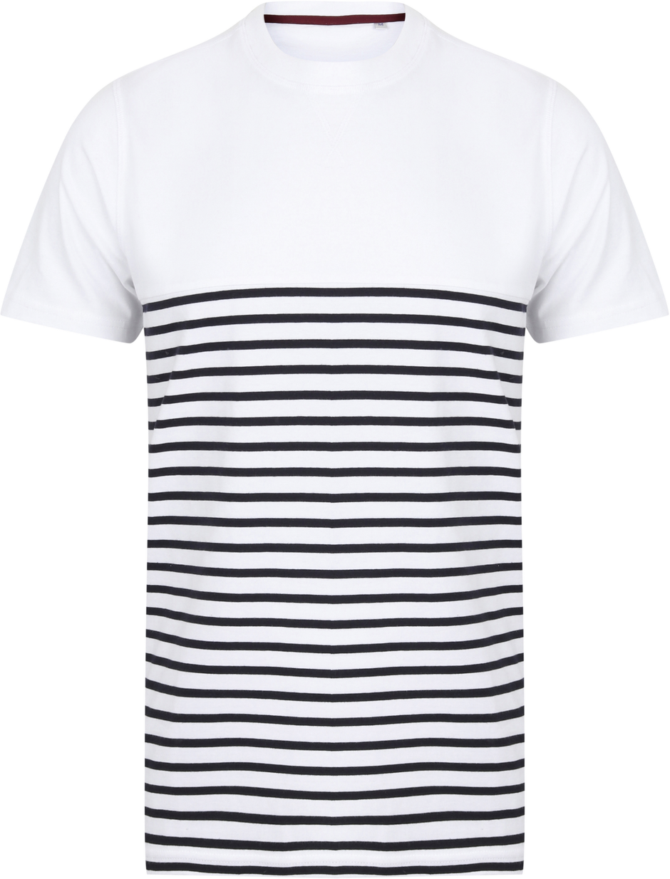 FR135 - T-shirt breton à manches courtes Front Row