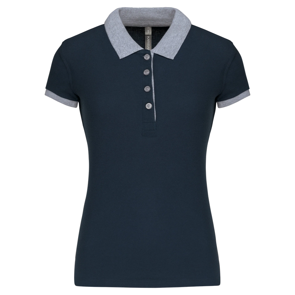 K259 - Polo piqué bicolore femme - Occifloc