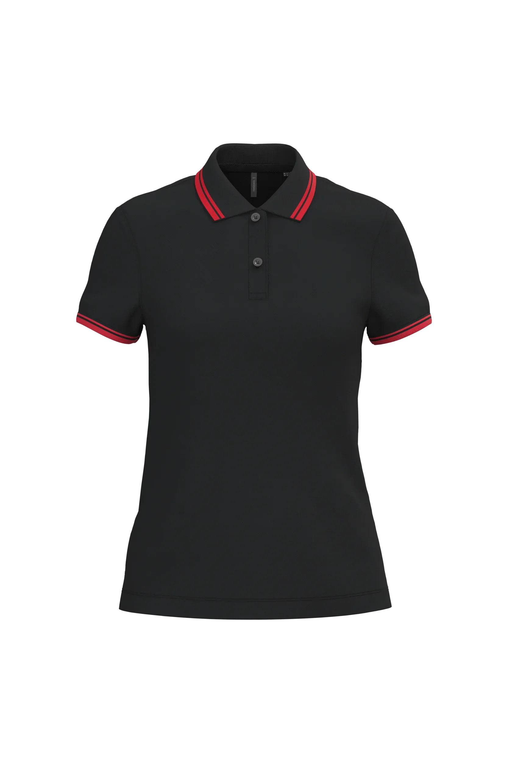 K273 - Polo femme manches courtes à liserés contrastés - Occifloc