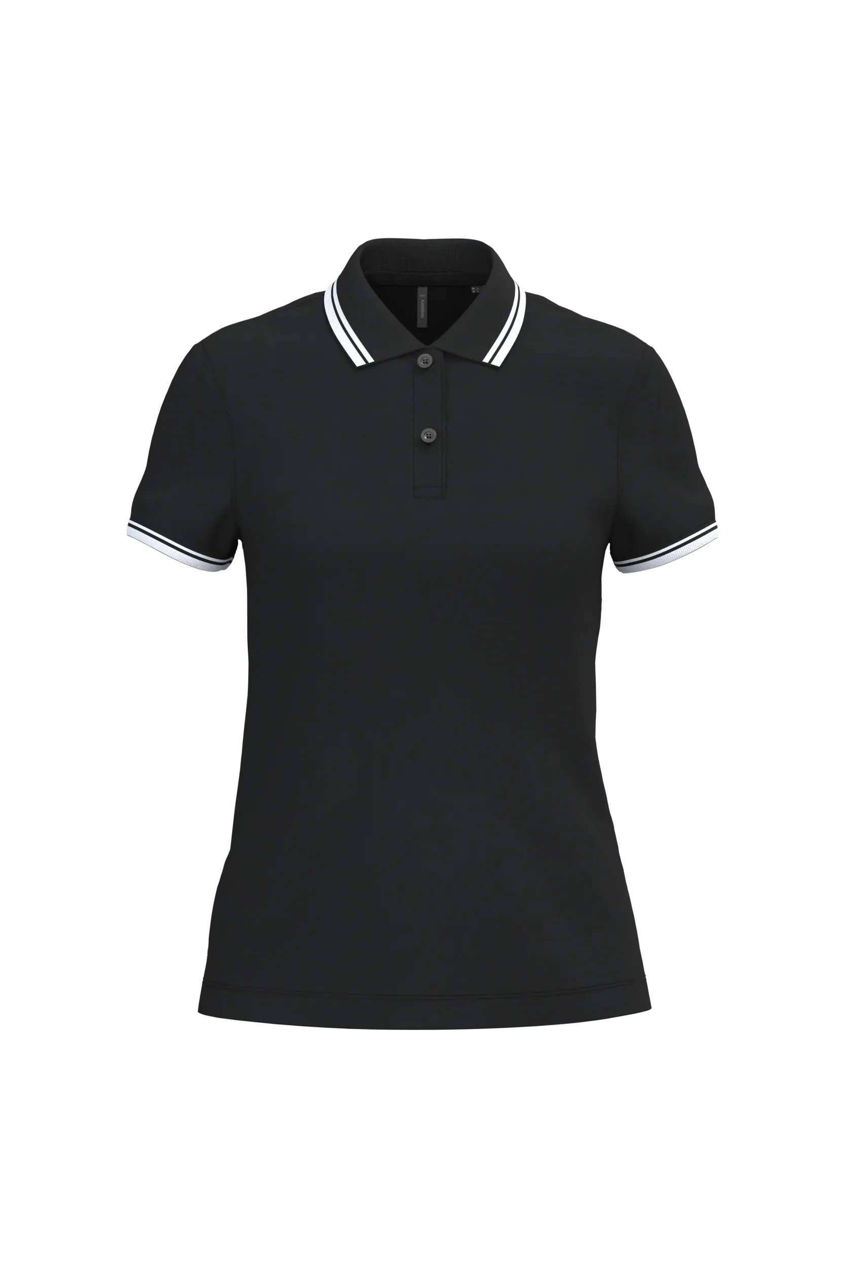 K273 - Polo femme manches courtes à liserés contrastés - Occifloc