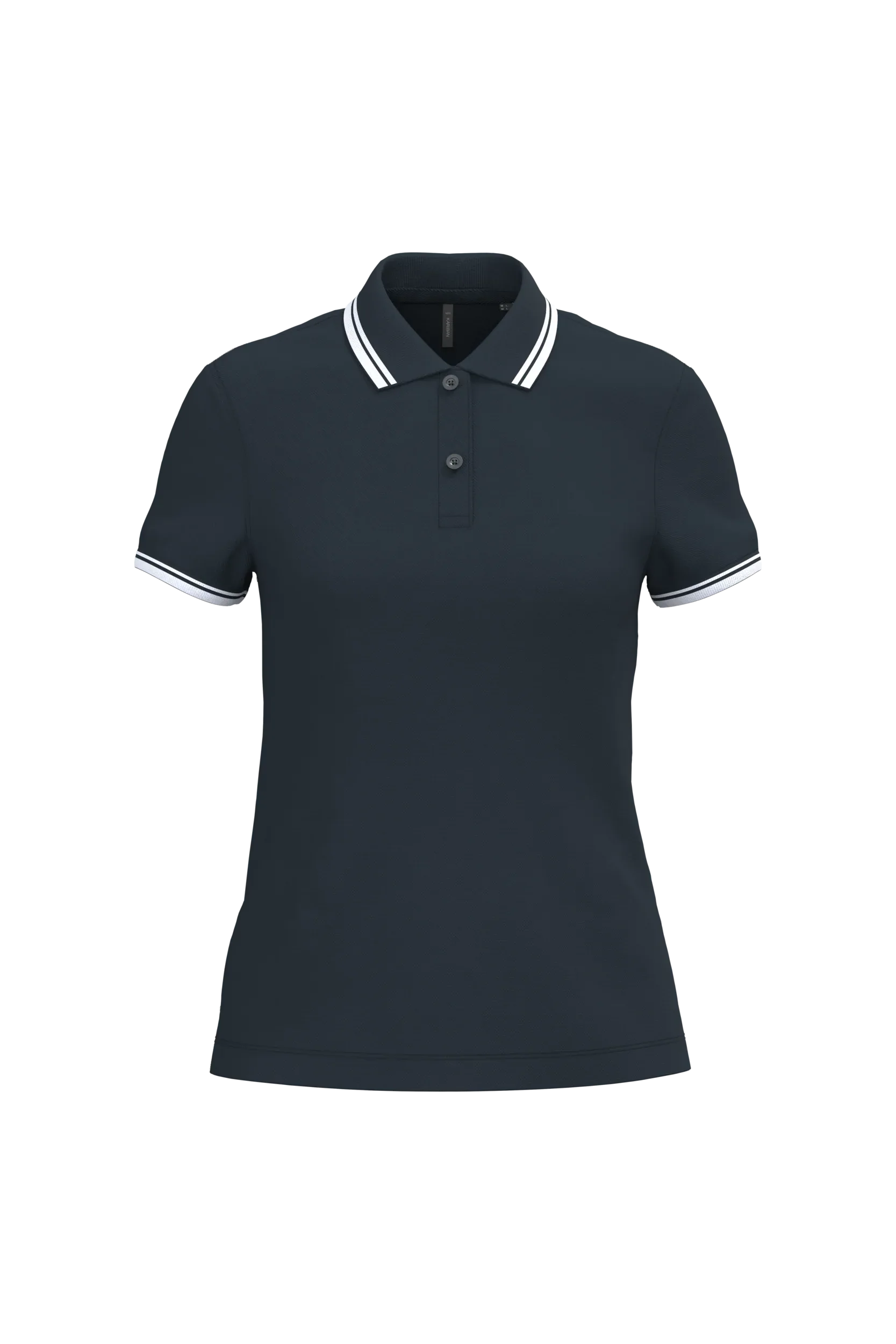 K273 - Polo femme manches courtes à liserés contrastés - Occifloc