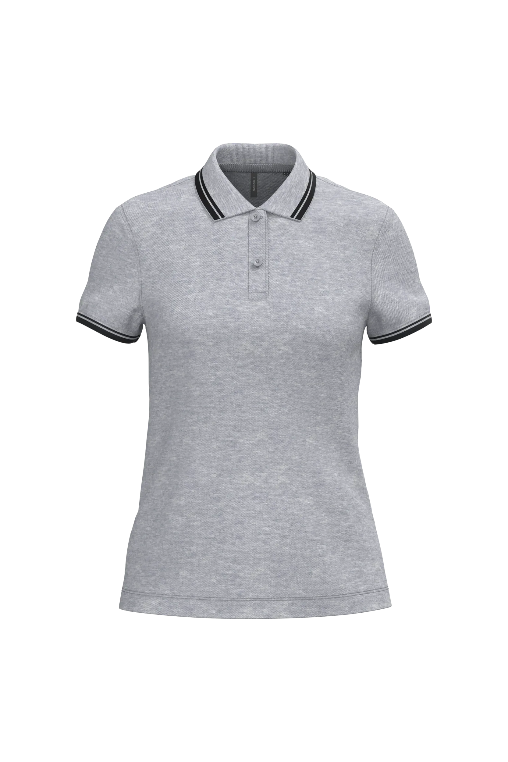 K273 - Polo femme manches courtes à liserés contrastés - Occifloc