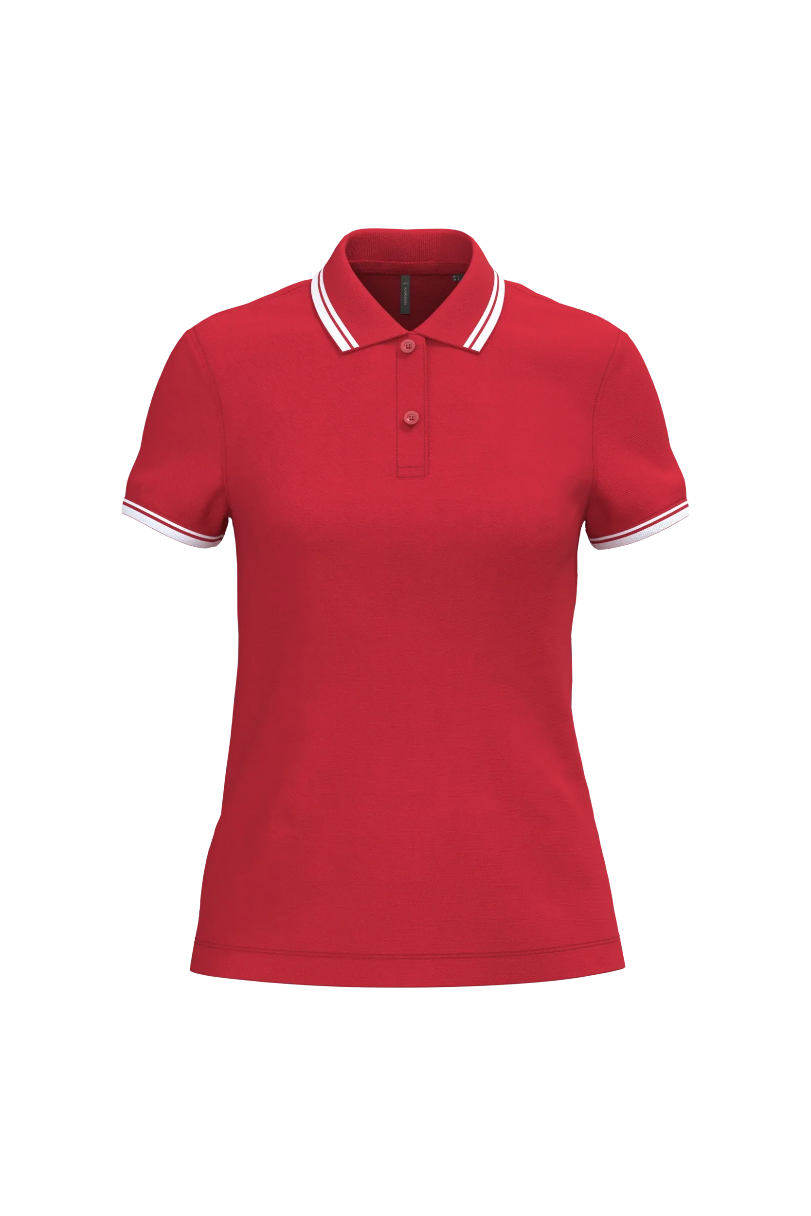 K273 - Polo femme manches courtes à liserés contrastés - Occifloc