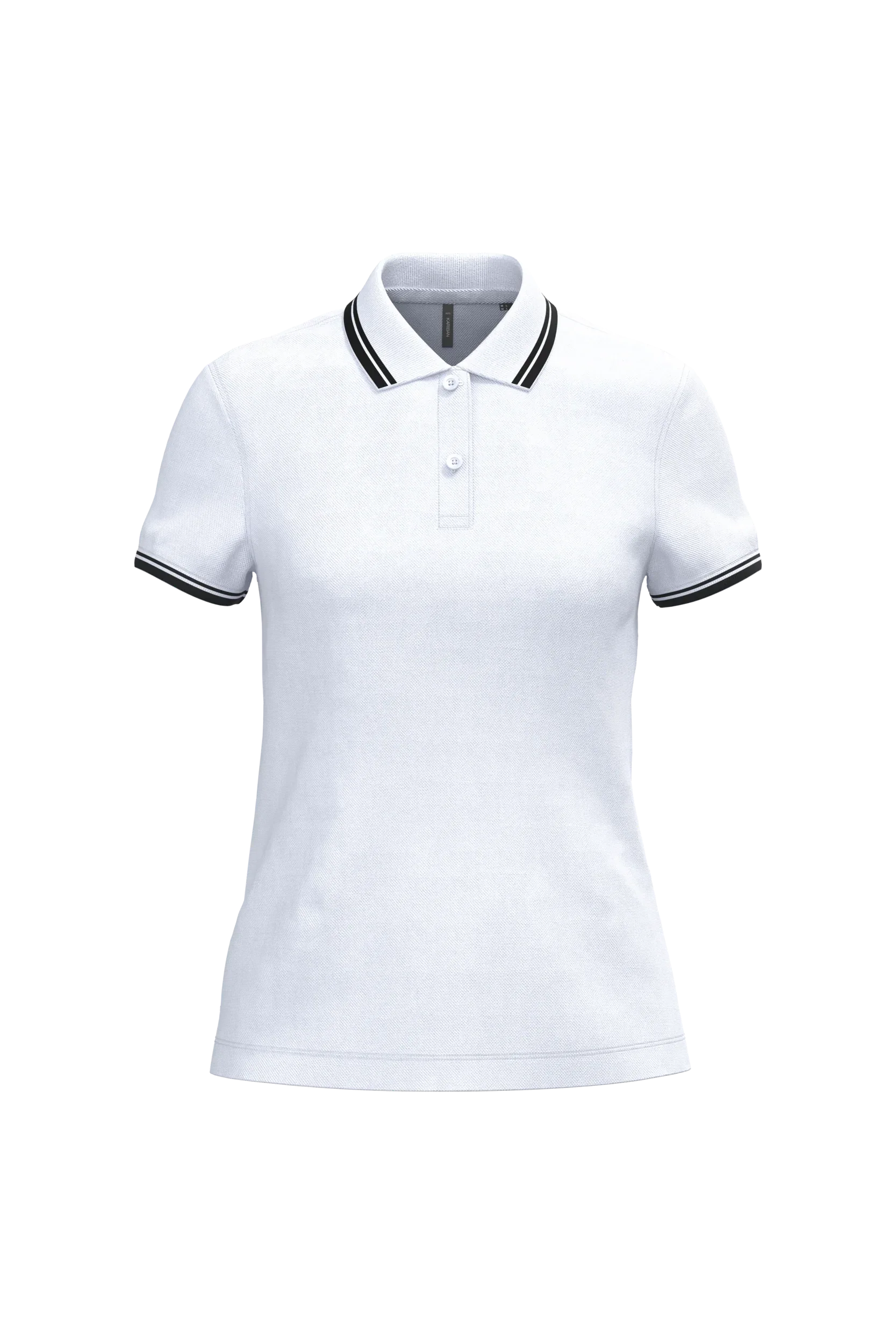 K273 - Polo femme manches courtes à liserés contrastés - Occifloc