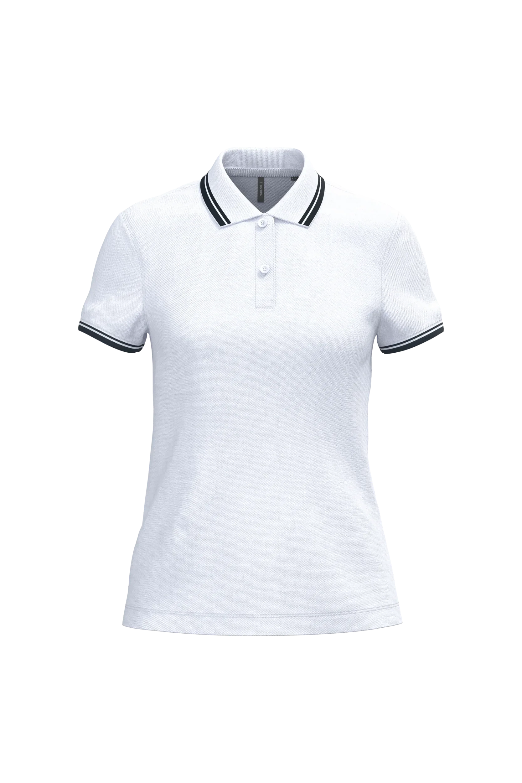 K273 - Polo femme manches courtes à liserés contrastés - Occifloc