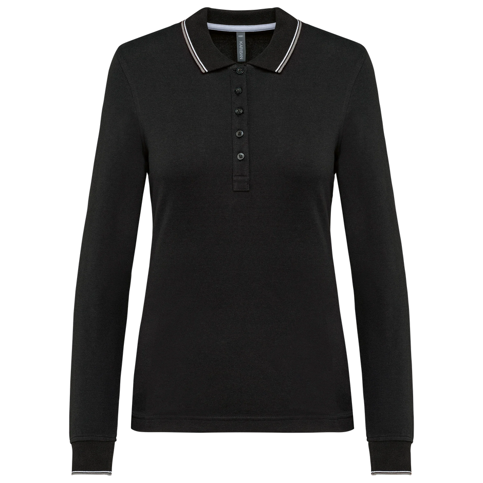 K281 - Polo maille piquée manches longues femme - Occifloc