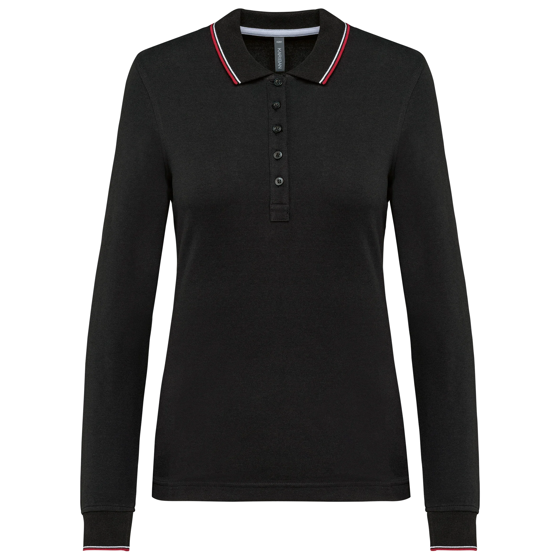 K281 - Polo maille piquée manches longues femme - Occifloc