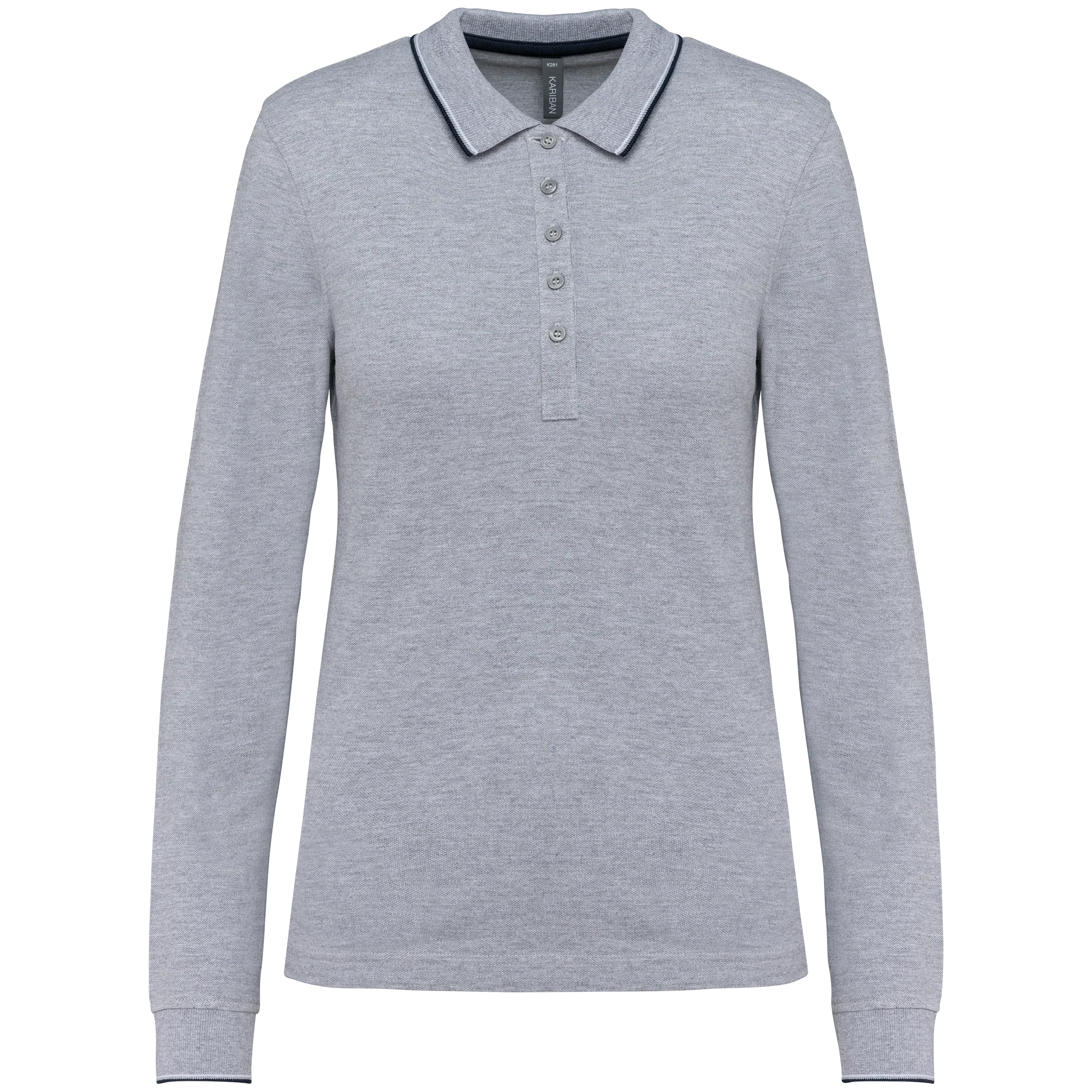 K281 - Polo maille piquée manches longues femme - Occifloc