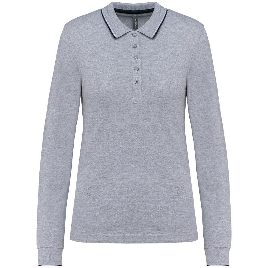 K281 - Polo maille piquée manches longues femme - Occifloc