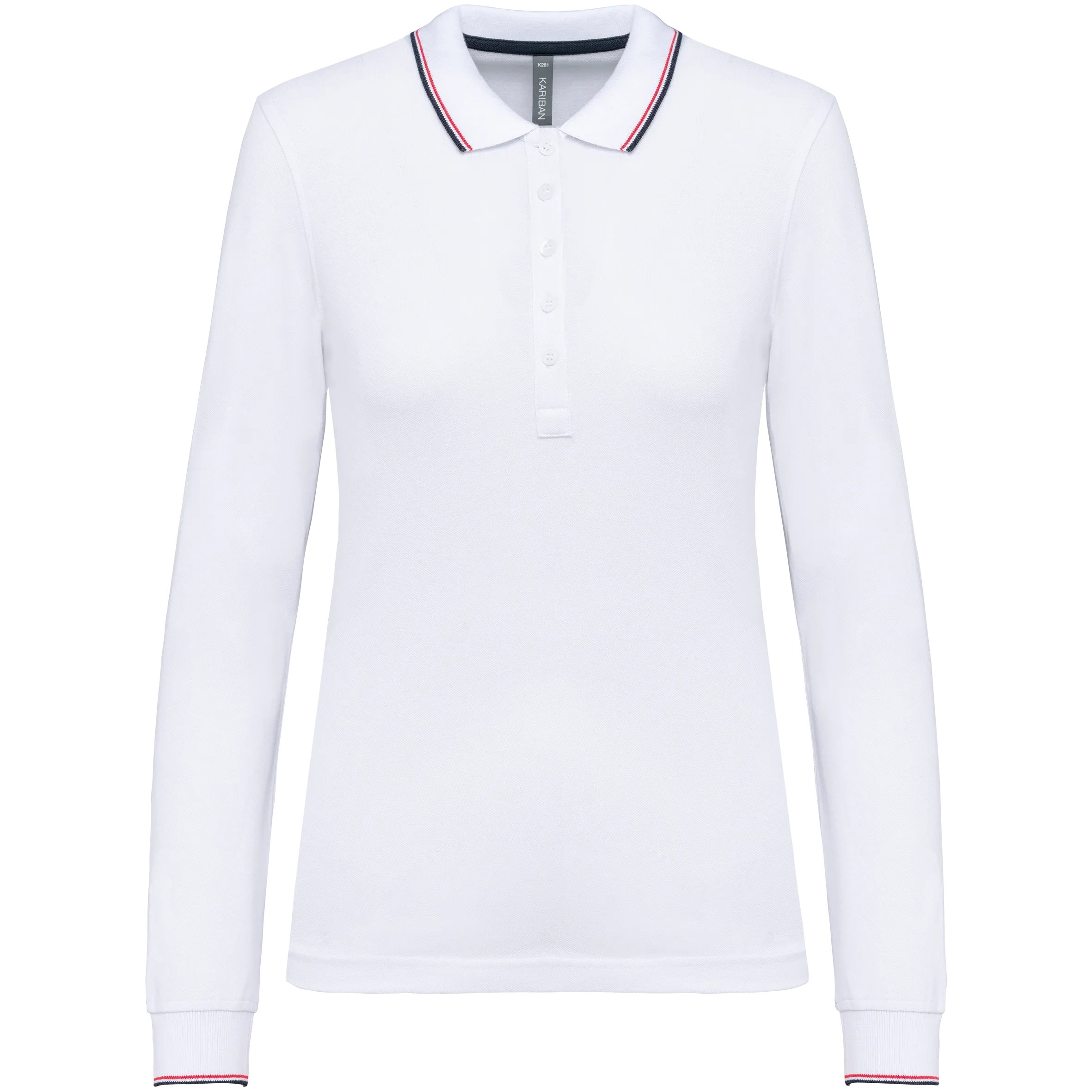 K281 - Polo maille piquée manches longues femme - Occifloc