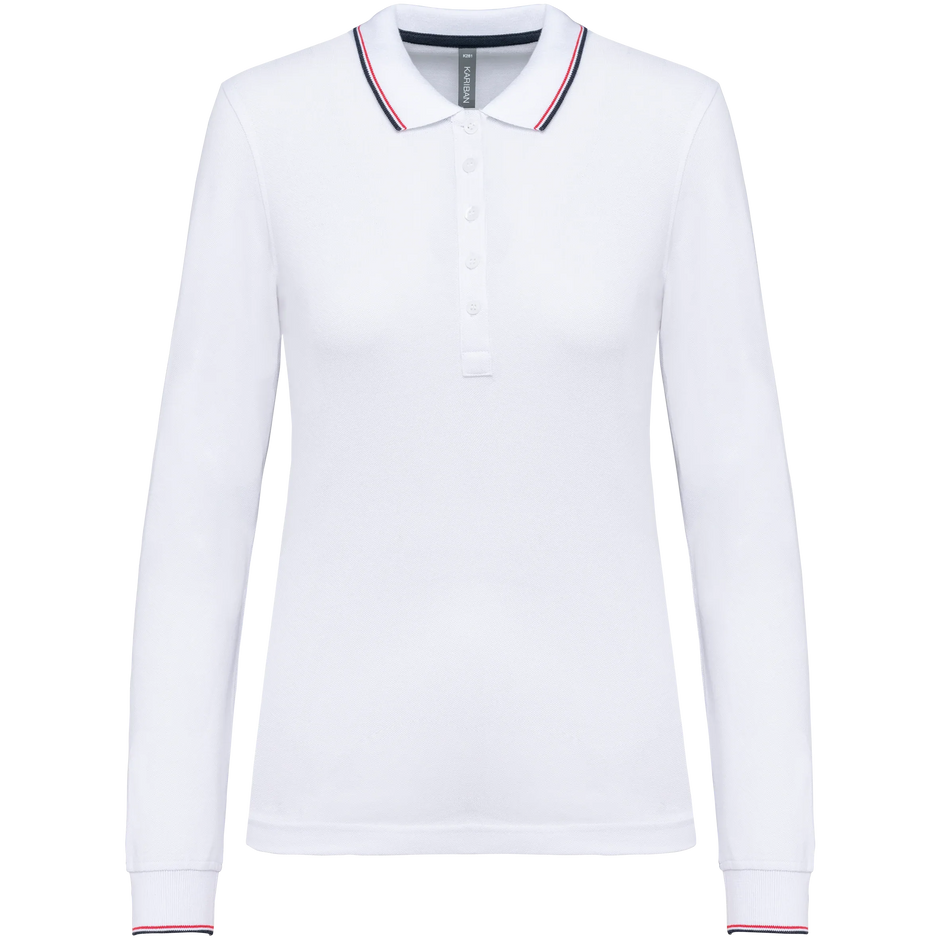 K281 - Polo maille piquée manches longues femme - Occifloc