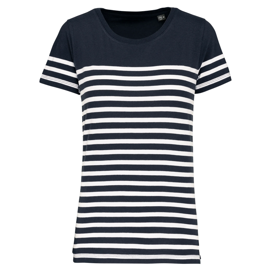 K3034 - T-shirt marin col rond Bio femme - Occifloc