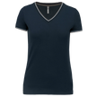 K394 - T-shirt maille piquée col V femme - Occifloc