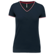 K394 - T-shirt maille piquée col V femme - Occifloc