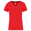 K394 - T-shirt maille piquée col V femme - Occifloc