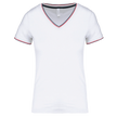 K394 - T-shirt maille piquée col V femme - Occifloc
