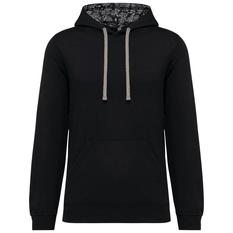 K4013 - Sweat-shirt à capuche contrastée à motifs unisexe - Occifloc