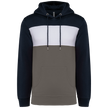 K4016 - Sweat-shirt tricolore à capuche unisexe - Occifloc