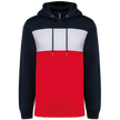 K4016 - Sweat-shirt tricolore à capuche unisexe - Occifloc