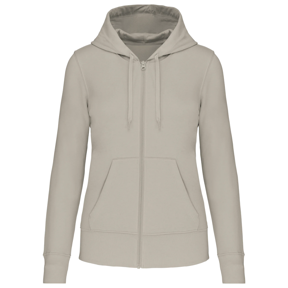 K4031 - Sweat-shirt écoresponsable zippé à capuche femme - Occifloc