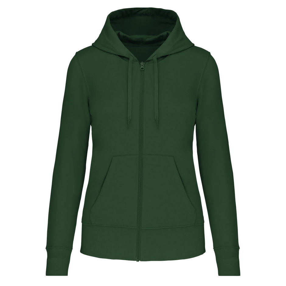 K4031 - Sweat-shirt écoresponsable zippé à capuche femme - Occifloc