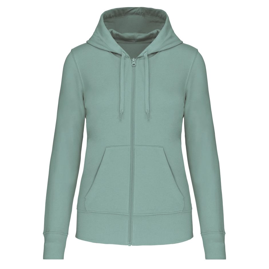 K4031 - Sweat-shirt écoresponsable zippé à capuche femme - Occifloc