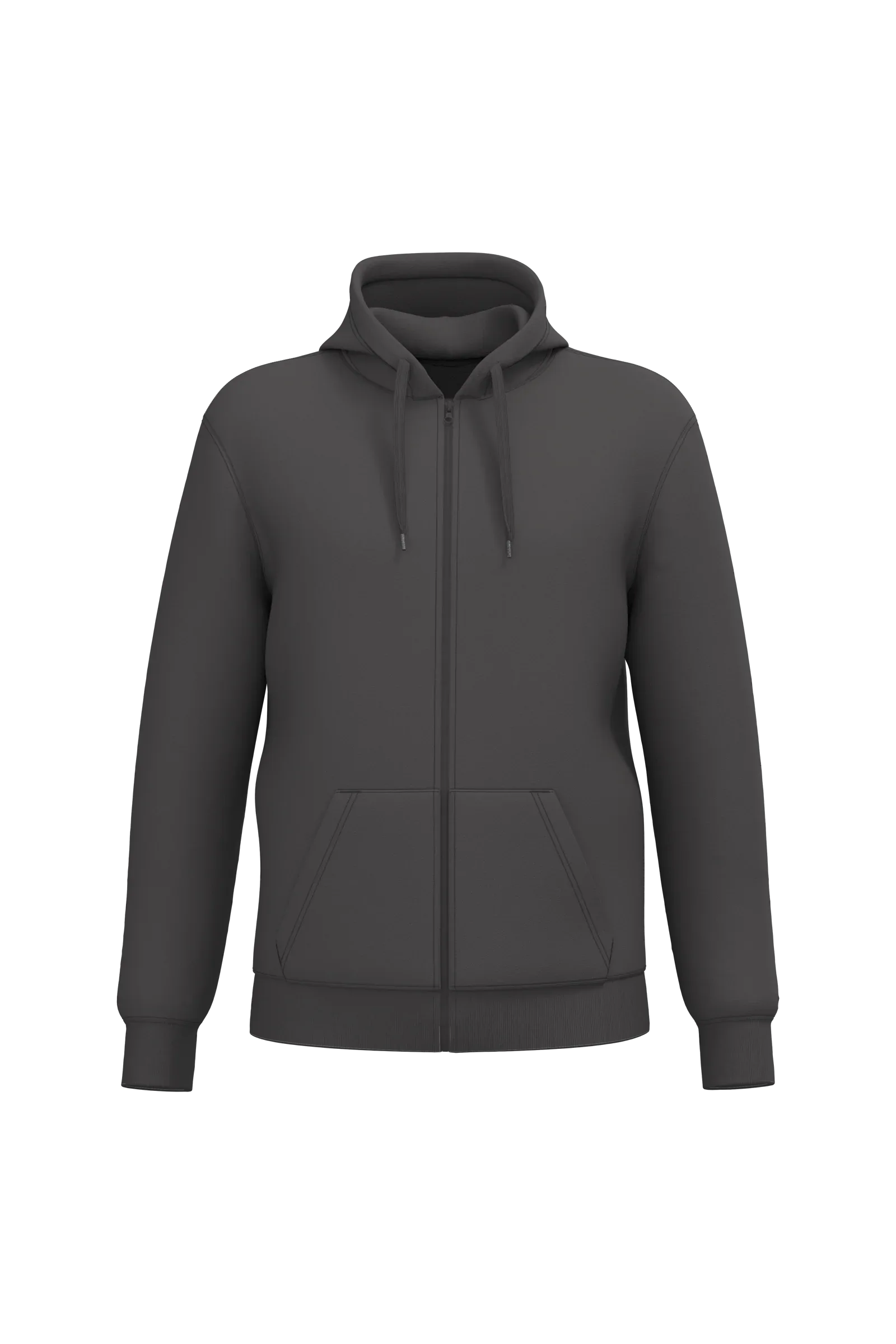 K4042 - Sweat-shirt recyclé zippé à capuche unisexe - Occifloc