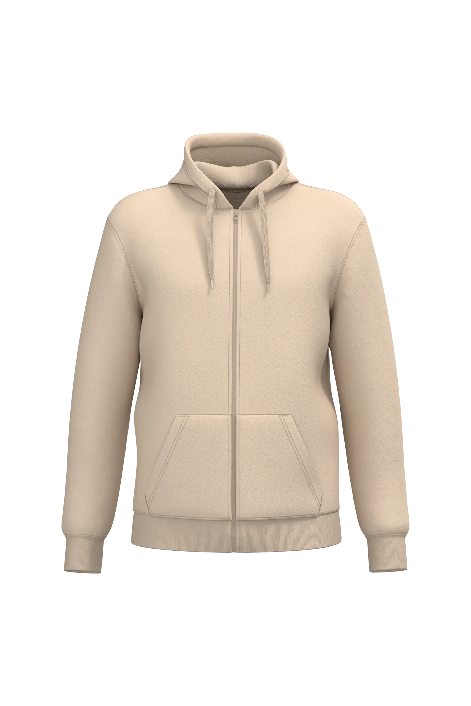 K4042 - Sweat-shirt recyclé zippé à capuche unisexe - Occifloc