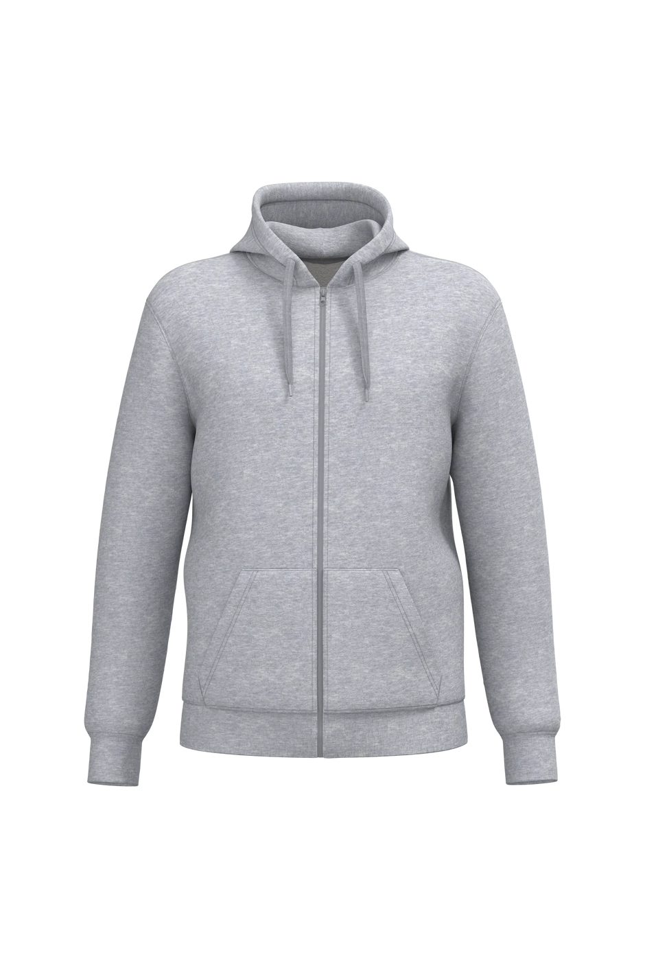 K4042 - Sweat-shirt recyclé zippé à capuche unisexe - Occifloc