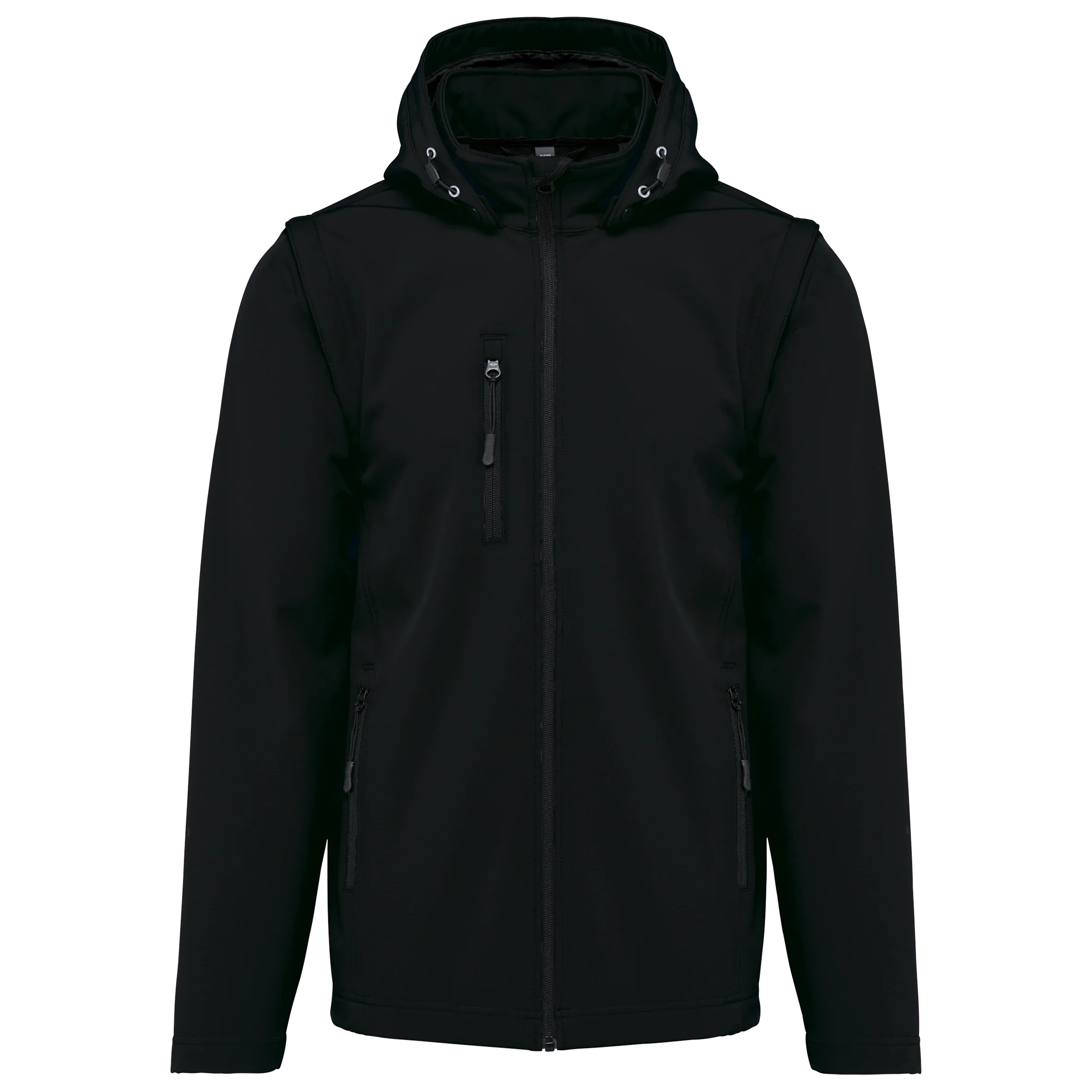 K422 - Veste Softshell 3 couches à capuche avec manches amovibles unisexe - Occifloc