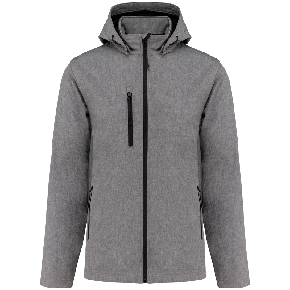 K422 - Veste Softshell 3 couches à capuche avec manches amovibles unisexe - Occifloc