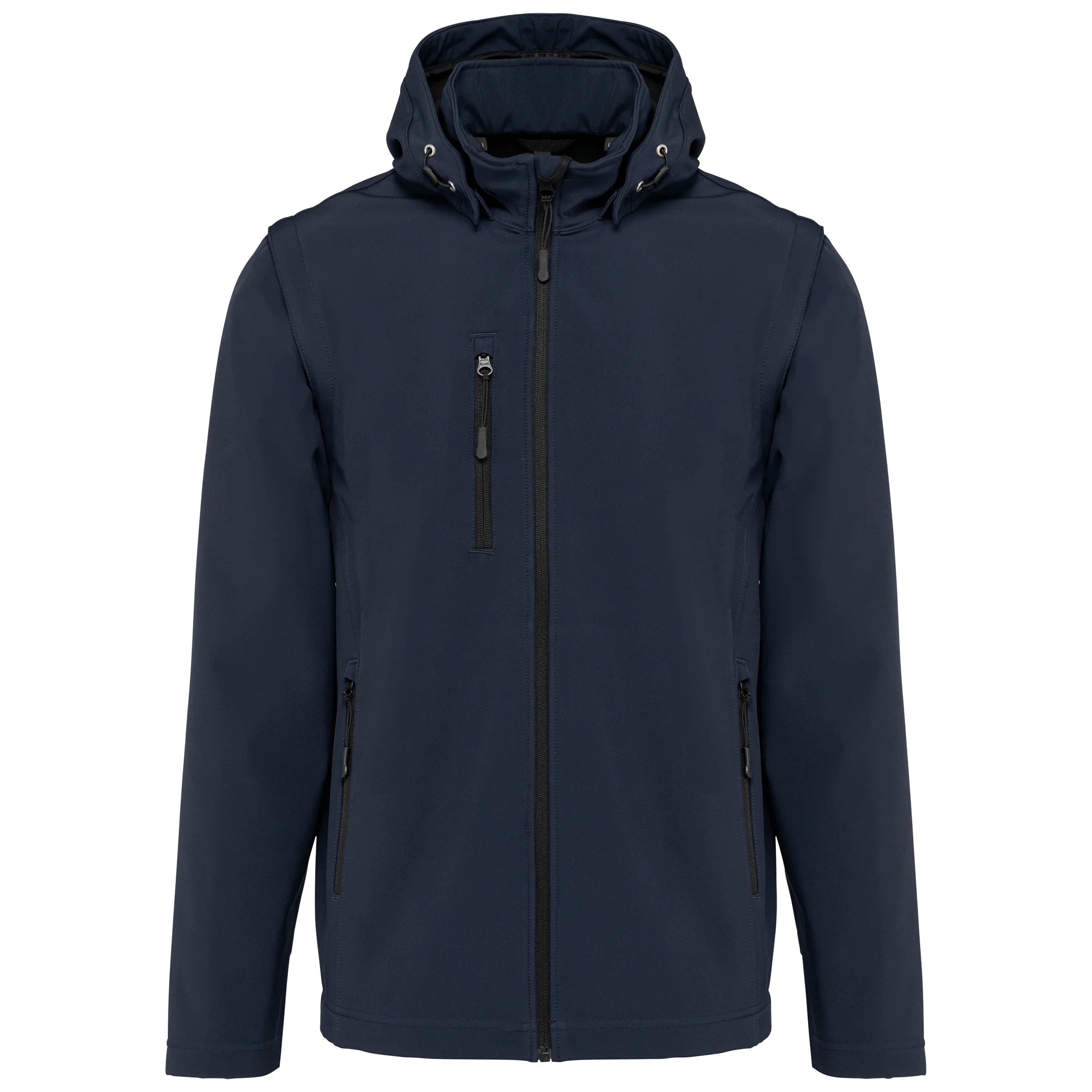 K422 - Veste Softshell 3 couches à capuche avec manches amovibles unisexe - Occifloc