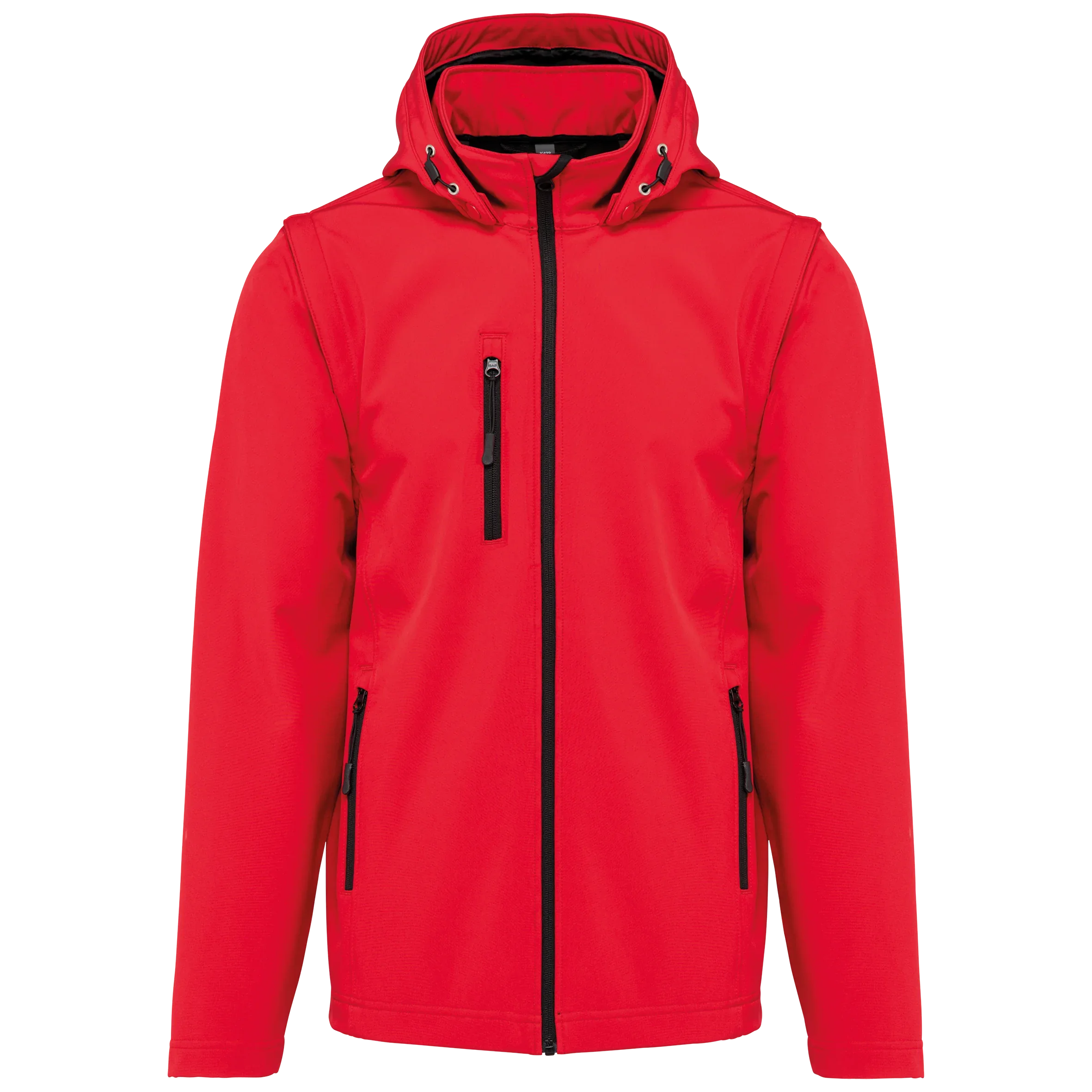 K422 - Veste Softshell 3 couches à capuche avec manches amovibles unisexe - Occifloc