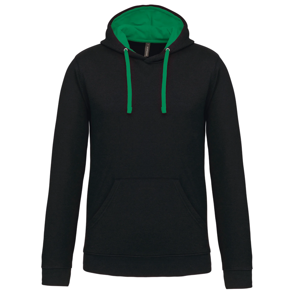 K446 - Sweat-shirt capuche contrastée homme - Occifloc