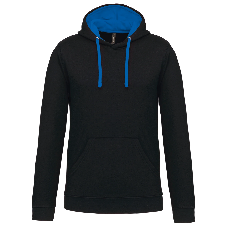 K446 - Sweat-shirt capuche contrastée homme - Occifloc