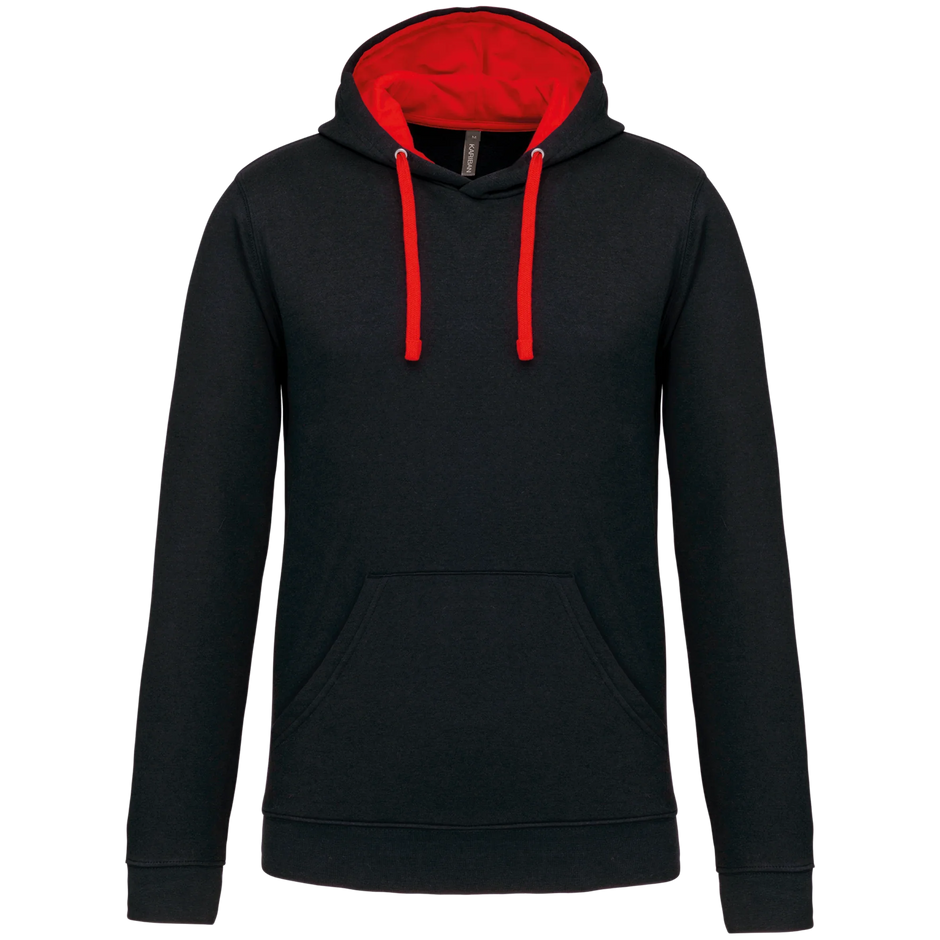 K446 - Sweat-shirt capuche contrastée homme - Occifloc