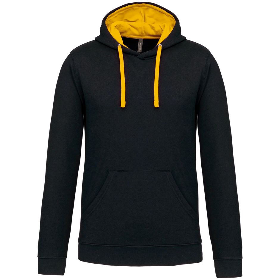 K446 - Sweat-shirt capuche contrastée homme - Occifloc