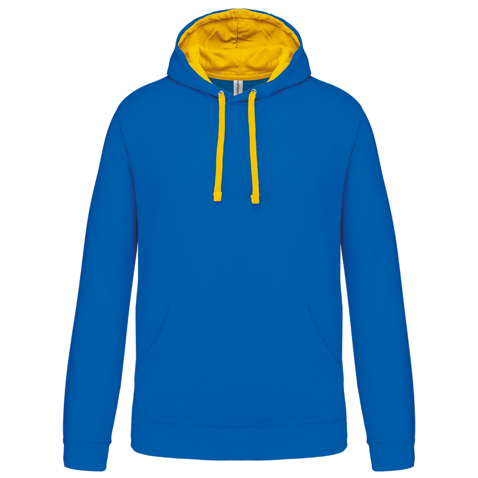 K446 - Sweat-shirt capuche contrastée homme - Occifloc