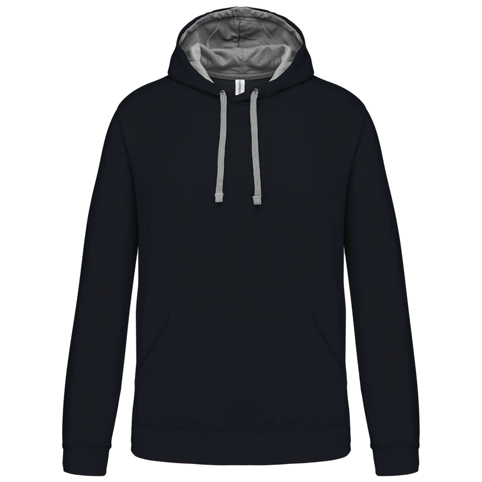 K446 - Sweat-shirt capuche contrastée homme - Occifloc