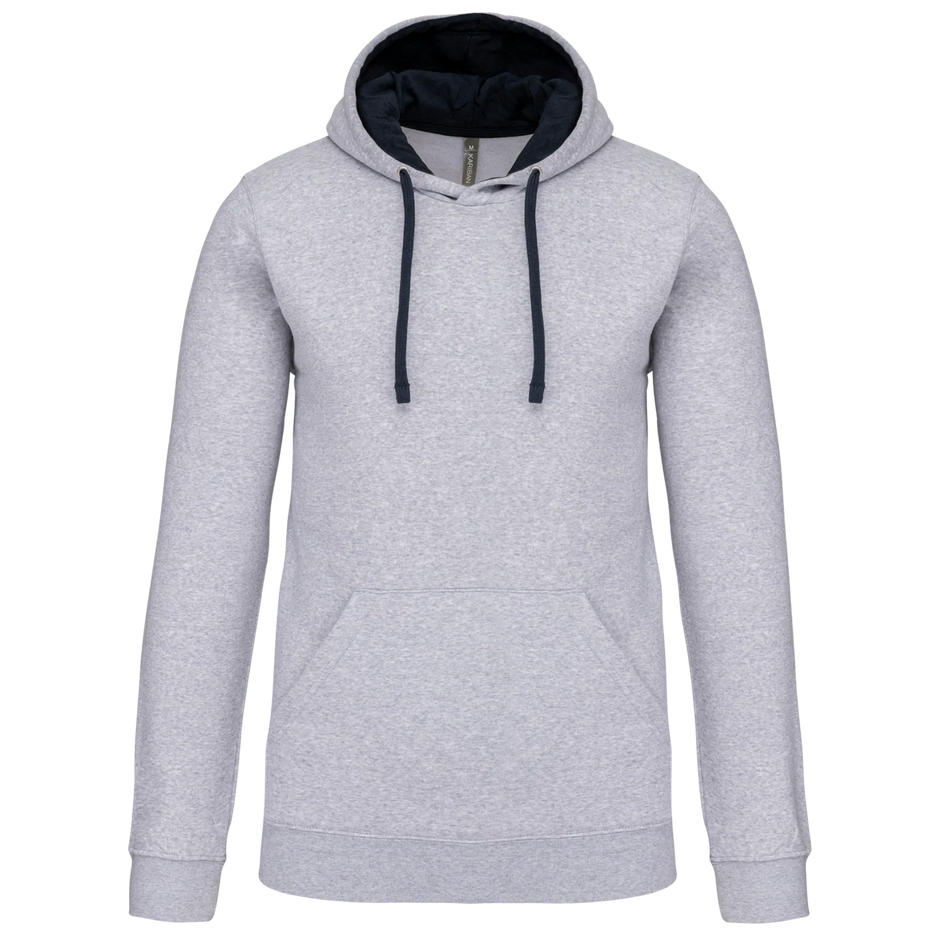 K446 - Sweat-shirt capuche contrastée homme - Occifloc