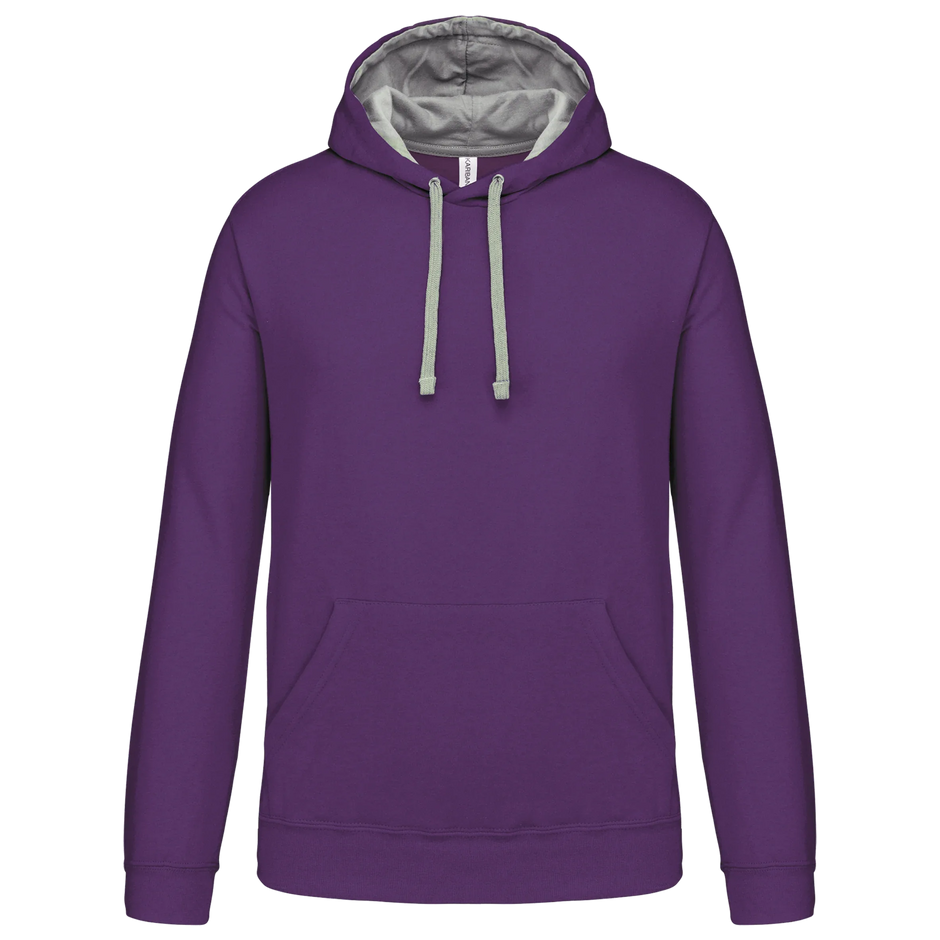 K446 - Sweat-shirt capuche contrastée homme - Occifloc
