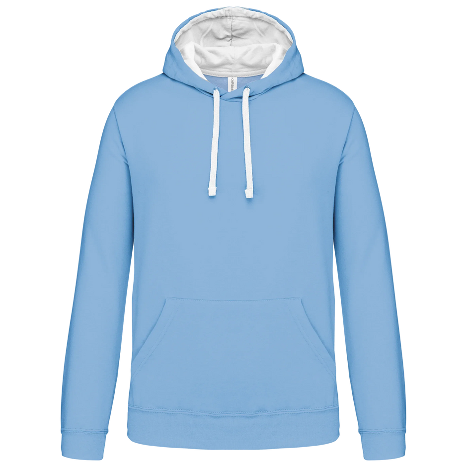 K446 - Sweat-shirt capuche contrastée homme - Occifloc