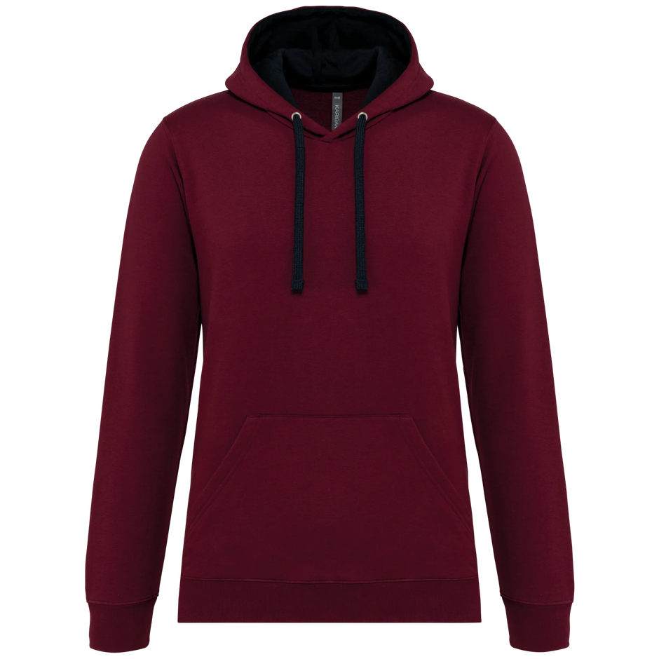 K446 - Sweat-shirt capuche contrastée homme - Occifloc