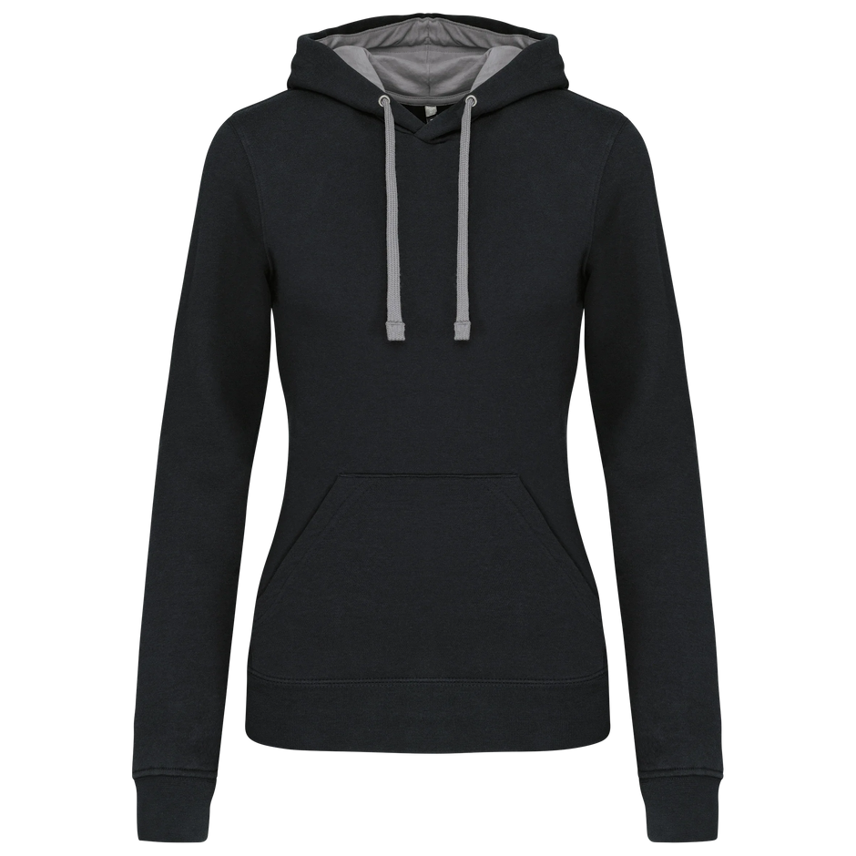 K465 - Sweat-shirt capuche contrastée femme - Occifloc