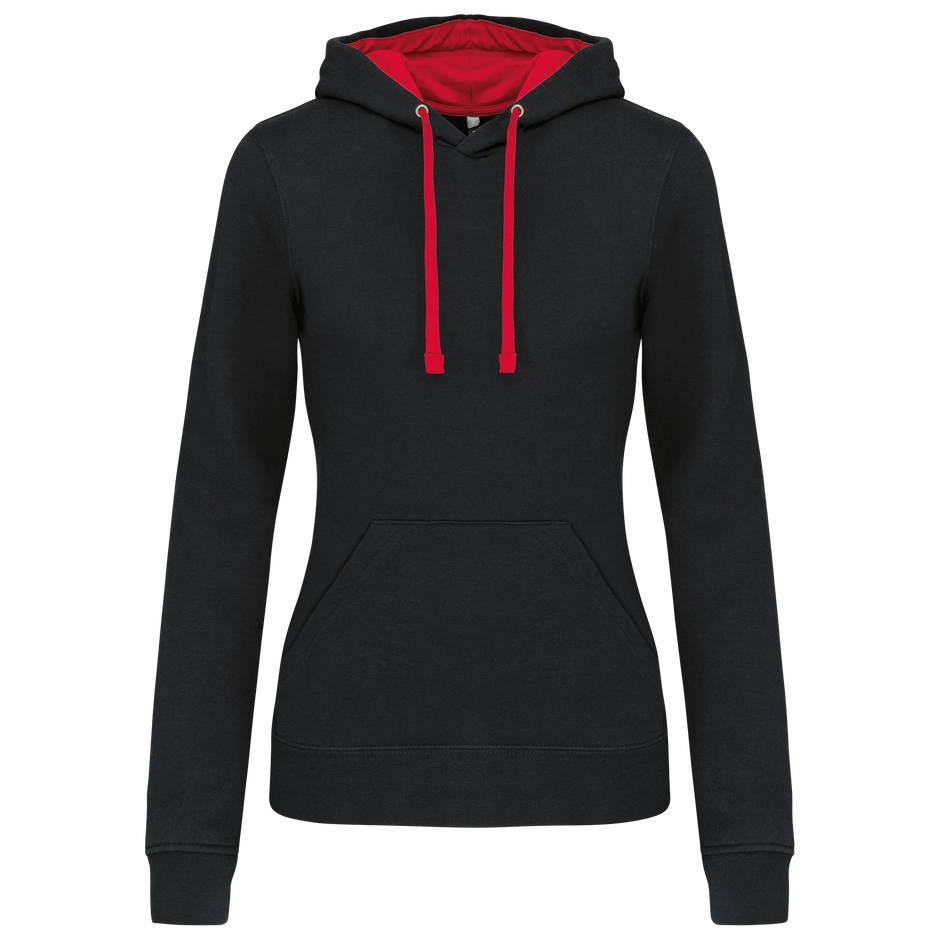 K465 - Sweat-shirt capuche contrastée femme - Occifloc