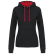 K465 - Sweat-shirt capuche contrastée femme - Occifloc
