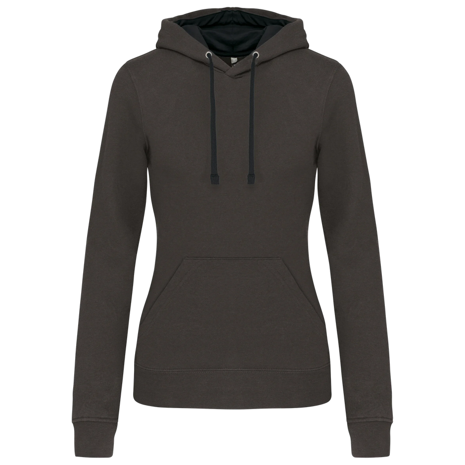 K465 - Sweat-shirt capuche contrastée femme - Occifloc